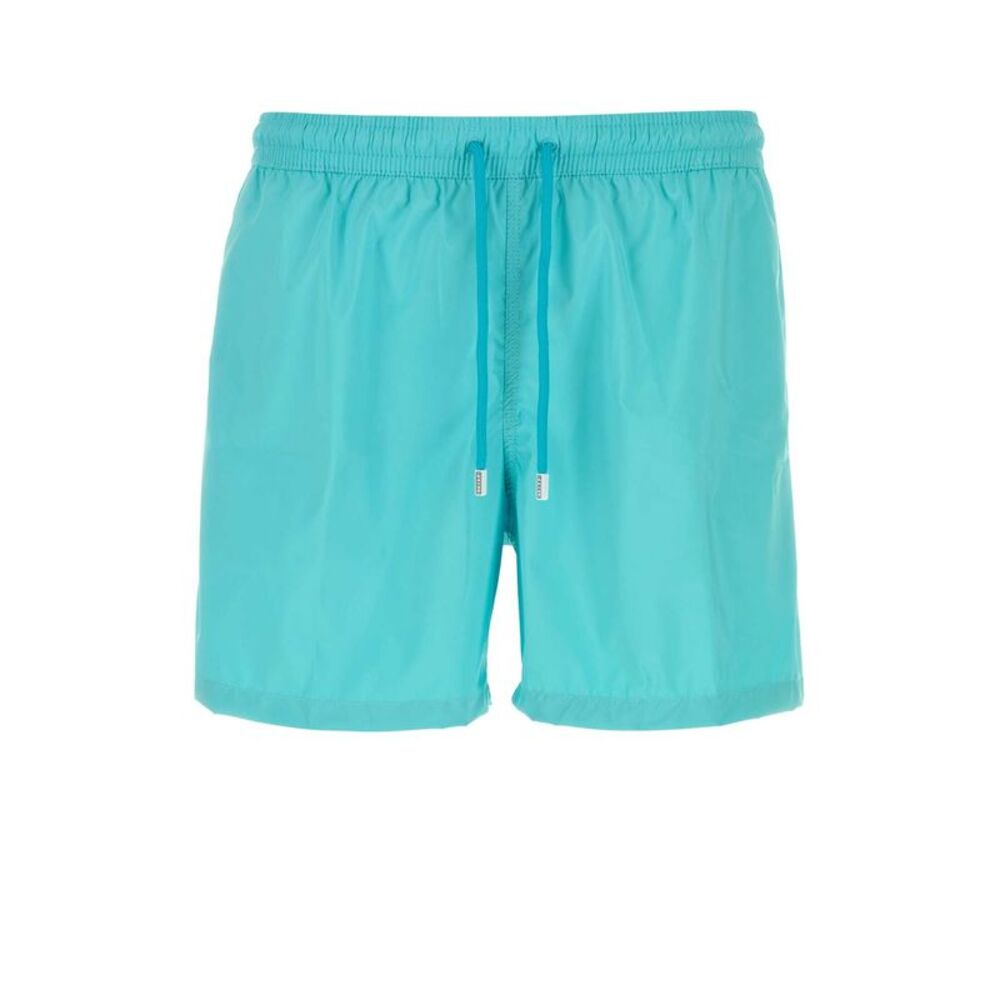 Fedeli Men Turquoise Polyester Swimming Shorts
